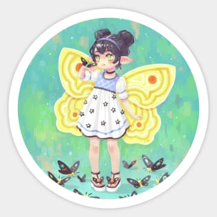 Butterfly Girl Sticker